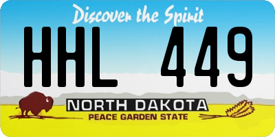 ND license plate HHL449