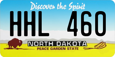ND license plate HHL460