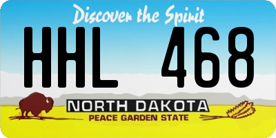 ND license plate HHL468