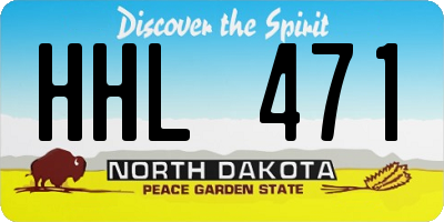 ND license plate HHL471