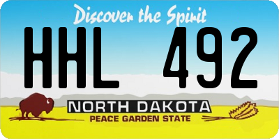 ND license plate HHL492