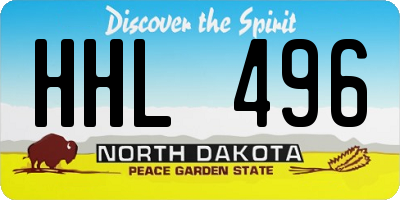 ND license plate HHL496