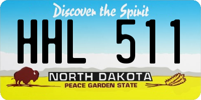 ND license plate HHL511