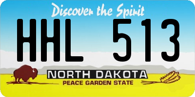 ND license plate HHL513