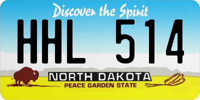 ND license plate HHL514