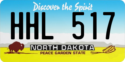 ND license plate HHL517