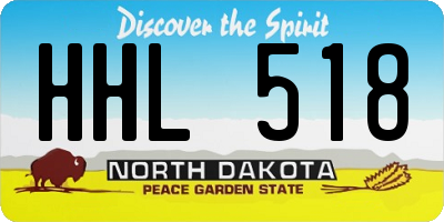 ND license plate HHL518