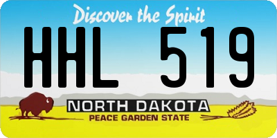 ND license plate HHL519