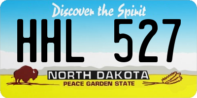 ND license plate HHL527