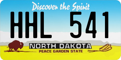 ND license plate HHL541