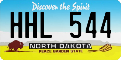 ND license plate HHL544