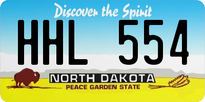 ND license plate HHL554