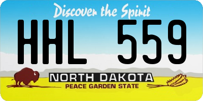 ND license plate HHL559