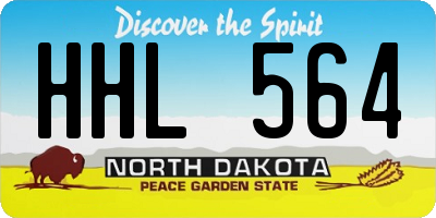 ND license plate HHL564