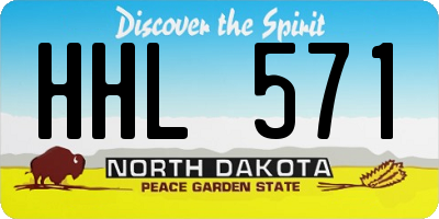 ND license plate HHL571