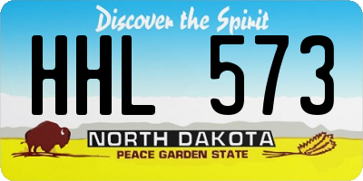 ND license plate HHL573