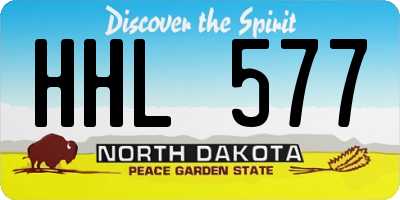 ND license plate HHL577
