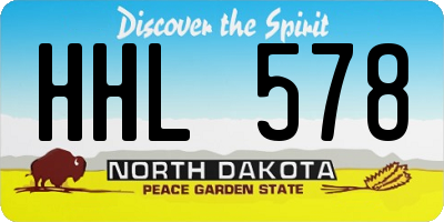 ND license plate HHL578