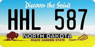 ND license plate HHL587