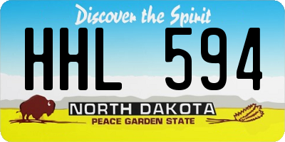 ND license plate HHL594