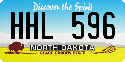 ND license plate HHL596