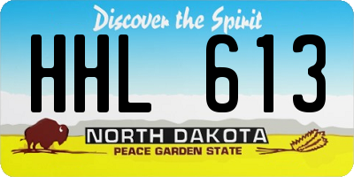 ND license plate HHL613