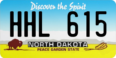 ND license plate HHL615