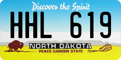 ND license plate HHL619