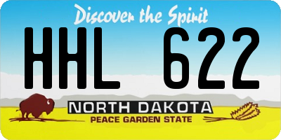 ND license plate HHL622