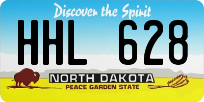 ND license plate HHL628
