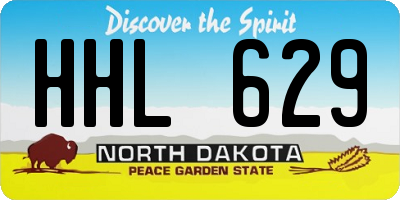 ND license plate HHL629