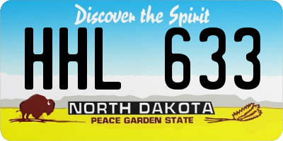 ND license plate HHL633