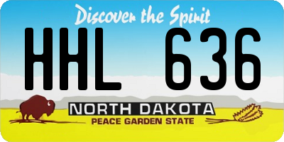 ND license plate HHL636