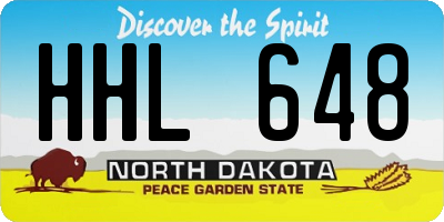 ND license plate HHL648