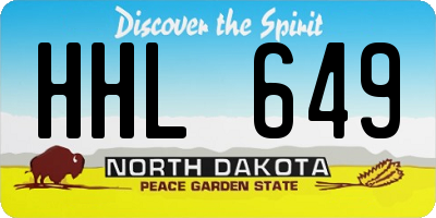 ND license plate HHL649