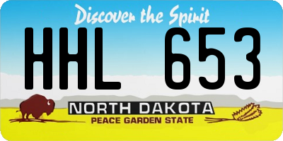 ND license plate HHL653