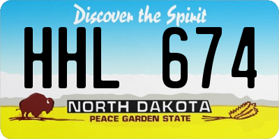 ND license plate HHL674