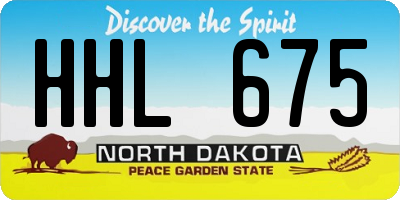 ND license plate HHL675
