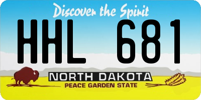 ND license plate HHL681