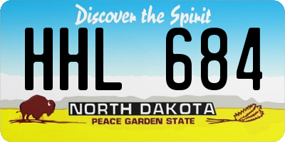 ND license plate HHL684