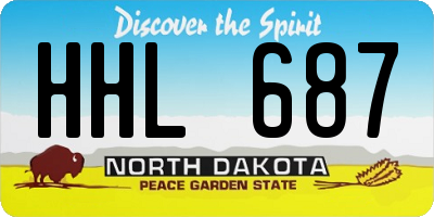 ND license plate HHL687