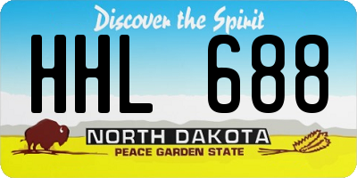 ND license plate HHL688