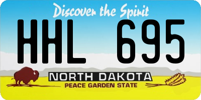 ND license plate HHL695