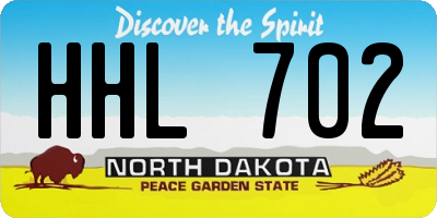 ND license plate HHL702