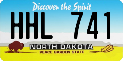 ND license plate HHL741