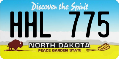 ND license plate HHL775