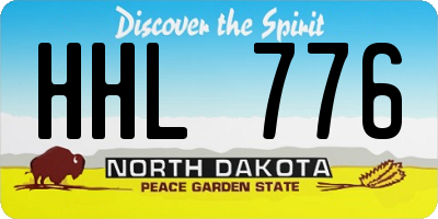 ND license plate HHL776