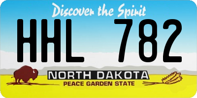 ND license plate HHL782