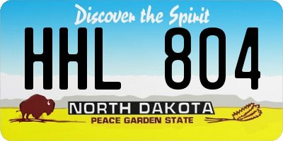 ND license plate HHL804