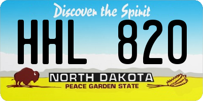 ND license plate HHL820